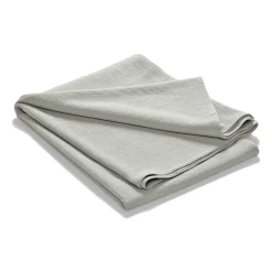 Stripe bedspread stonewashed cotton 260x260, Light grey