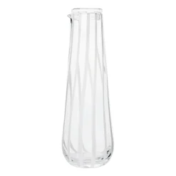 Stripe carafe with lid 0.8 l, Clear-white stripes