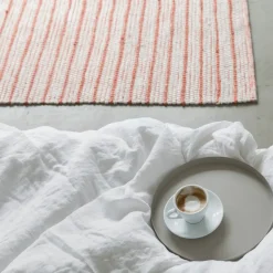 Stripe rug 170x230 cm, Burnt orange