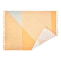 Stripes cotton throw, Yellow