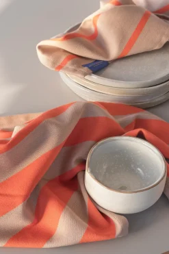 Stripes dishcloth 33x33 cm 2-pack, Latte