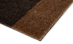 Stripes doormat horizontal, Cognac-dark brown-black, 40x60 cm