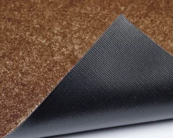 Stripes doormat horizontal, Cognac-dark brown-black, 40x60 cm