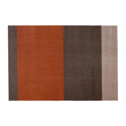 Stripes hallway rug horizontal, Brown-terracotta90x130 cm
