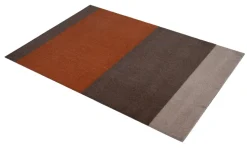 Stripes hallway rug horizontal, Brown-terracotta90x130 cm