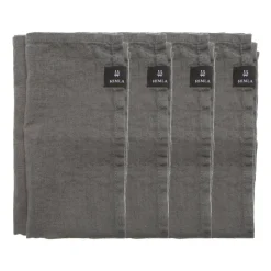 Sunshine napkin 4-pack, Charcoal (dark grey)