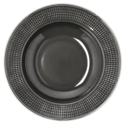 Swedish Grace deep plate Ø25 cm, stone (dark grey)