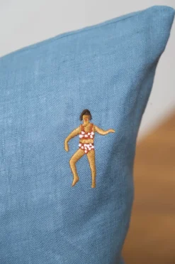Swimmers pillowcase 45x45 cm, Blue