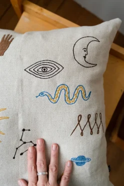 Symbol pillowcase 48x48 cm, Natural