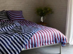 Été pillowcase 50x60 cm, Bordeaux-Sky blue