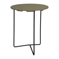Table 6B table, Light green oak-black, Ø60 cm