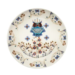 Taika deep plate 20 cm, white pattern