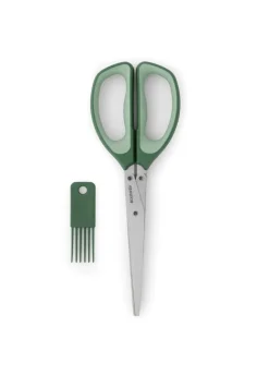 Tasty herb scissors with cleaning comb, Green