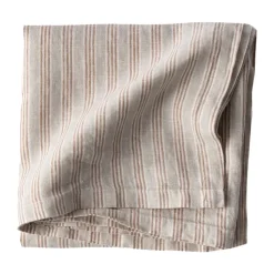 Tell Me More tablecloth 145x145 cm, Hazelnut stripe
