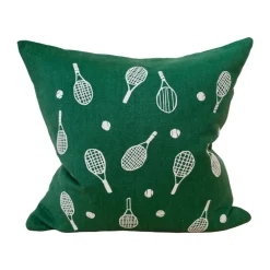 Tennis racket cushion cover 48x48 cm, Green