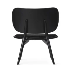 The Lounge Chair lounge chair, leather black, black stained beech stand
