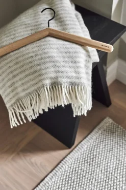 Tidal wool throw 130x180 cm, Light grey