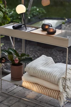 Tidal wool throw 130x180 cm, Light grey