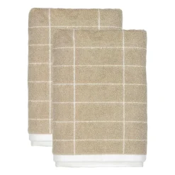 Tile Stone guest towel 38x60 cm 2 pack, Sand-off white