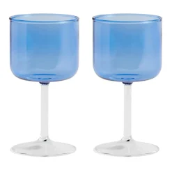 Tint wine glass 25 cl 2-pack, Blue-clear