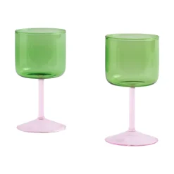 Tint wine glass 25 cl 2-pack, Green-pink