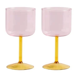 Tint wine glass 25 cl 2-pack, Pink-yellow