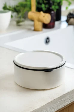 To Go & To Stay lunch box porcelain M Ø13 cm, White