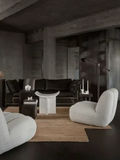 Toe lounge chair bouclé, Off-white