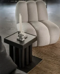 Toe lounge chair bouclé, Off-white