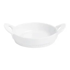 Toulouse saucer with handle round, White