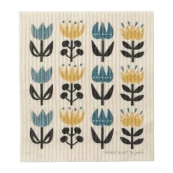 Tulip dishcloth 17x20 cm, Grey