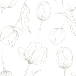 Tulipa napkins 33x33 cm, White