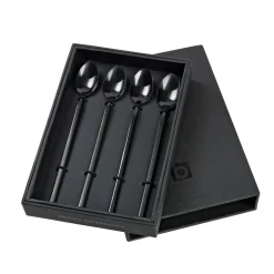 Tvis long spoons 4-pack, black