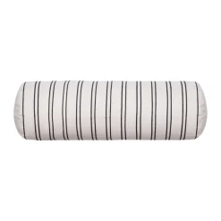 Twill bolster cylinder pillow, Off-white-black