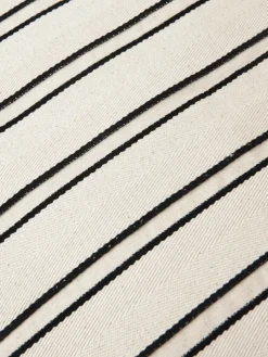 Twill bolster cylinder pillow, Off-white-black