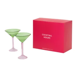 Urban Nature Culture gift set martini glasses 2-pack, Green
