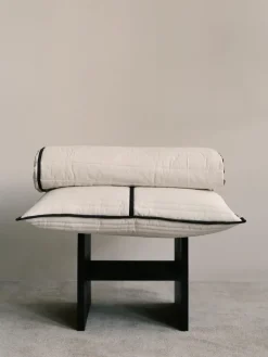 Vari quilted bedspread, Natural-dark chocolate, 260x230 cm