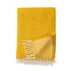 Velvet wool throw, saffron