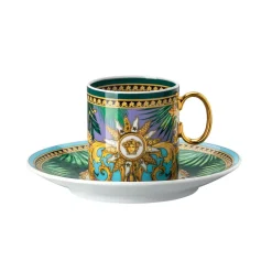 Versace Jungle Animalier espresso cup with saucer, multi