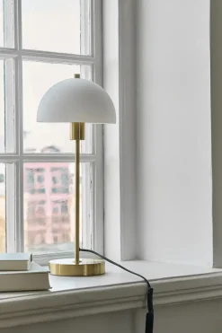 Vienda table lamp, brass-white
