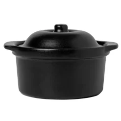 Vig oven dish with lid black, Large