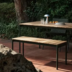 Ville AV27 bench small 110x40 cm, Bronze green