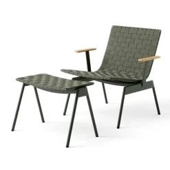 Ville Outdoor AV45 loungestol med armstöd, Bronze green