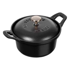 Vintage La Coquette casserole dish round 0.5 L, Black