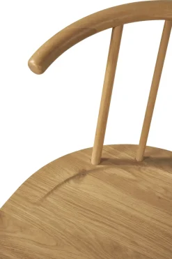 VIOR bench with backrest, Lacquered oak