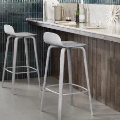Visu barstool 65 cm, White-oak