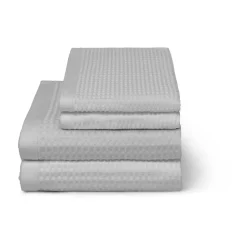 Waffle bath towel 70x140 cm, Light grey