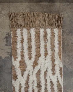 Wahl entrance rug jute 80x300 cm, Brown-offwhite