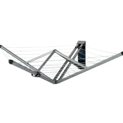 WallFix clothesline 24m with fabric cover, Grey