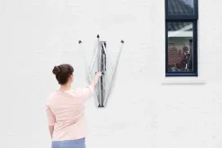 WallFix clothesline 24m with fabric cover, Grey